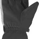 MAGARROW Kids Winter Warm Gloves Windproof Water-Resistant Snow Boys Girls Sport Gloves, X-Small (Fit Kids 4-6 Years), Black & Gray sides