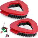 Spin Mop Scrub Brush Head Compatible with oceda EasyWring 1-Tank System, 2 pcs Scrub Brush, Floor Scrubber Hard Bristle Cleaning Brush for Bathroom, Kitchen, Tub and Tile