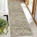 Washable Area Rugs, 2'6'' x 8' - 1/6 Thick - Stain & Water Resistant Non-Slip - Perfect Resistant Rug for Living Room, Bedroom, Nursery, Pet & Child Friendly, Vibrant Colors Rugs, Brown