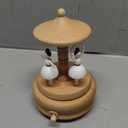 Bucherry Wooden Ballerina Music Box Wood Grain Dancing Ballerina Music Box Beech Wind up Musical Figurine for Valentine's Day Christmas Birthdays Anniversaries Gift Holiday Party Decor