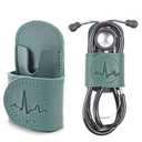 Stethoscope Holder Hip Clip.Night Shift Nurse Essentials Organizer,3M Littmann Stethoscope Belt Clip for Scrubs, Nursing Tools Holster Case,Teaching Stethoscope Holder (1-Dark Green)