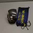 COOLOO Snow/Ski Goggles, Snowboard Goggles for Men Women Youth -OTG, Magnetic Lens Frameless Anti Fog 100% UV Protection (01. Black Frame, Silver Revo Lens, Vlt 9.5%)