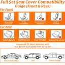 Car Seat Covers Full Set for SUV Trucks 5PCS,LuxuryThickTexture Nappa Leather 3D Design Universal Fit Car Seat Covers,Waterproof Automotive Seat Covers & Accessories,Style1 Black Red Line
