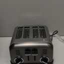 Cuisinart 4 Slice Toaster, Compact Stainless Steel Toaster with Extra-Wide Slots for Toasting Bread, French Toast, Bagels and Pastries, Defrost & Reheat Functions, CPT-180BKSP1, Black/Stainless Steel