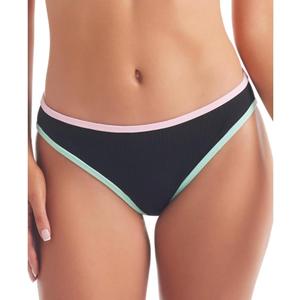 Jessica Simpson Womens Ribbed Hipster Swim Bottom Separates (Small, Black)