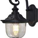 Black Outdoor Wall Light Fixture, Farmhouse Exterior Wall Sconces Light Fixture,Waterproof and Anti-Rust Wall Mount Porch Wall Lantern, for Front Door, Entry, Porch, Patio