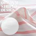 jinchan Pink and White Shower Curtain for Bathroom Modern Farmhouse Striped Waterproof Fabric Shower Curtain Set with 12 Hooks Machine Washable 70x72 Inches
