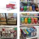 Drink Organizer for Fridge-White Automatic Pusher Glide,12oz 16oz 20oz-Soda Dispenser for Fridge-Holds up to 30 Cans