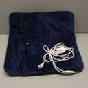 Double Sided Foot Warmer Full WrapAround with LCD Display & 8 Hrs Timer, Electric Feet Heating Pads Under Desk with NonSlip & Machine Washable for Bed, Office, Home, Christmas Gift, Navy,20"*20"