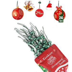 Ornament Hooks – Essential Christmas Tree Decorating Hangers Great Xmas Ornament Hooks for Hanging Christmas Decorations 35 PCS (Round-Upgraded-24pcs)