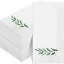 Fullhawl 20Pcs Greenery Eucalyptus Disposable Napkins Eucalyptus Leaf Guest Napkins Hand Towels Green Leaves Decorative Dinner Luncheon Cocktail Paper for Bathroom Wedding Baby Shower Supplies Decor