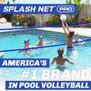 GoSports Splash Net PRO Pool Volleyball Net - Red, White, or Blue - Includes 2 Water Volleyballs and Pump