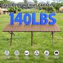 Camping Table High Load Bearing Metal Folding Portable Picnic Table for Outdoor BBQ Beach, 26 x 7.09 x 7.09 inches