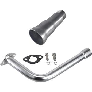 212cc exhaust with 3 Stage exhaust tip For Predator 212cc 196cc 6.5HP for Honda GX160 GX200 for Coleman CT200U BT200X CT200u-ex Mini Bike Go Kart part sliver