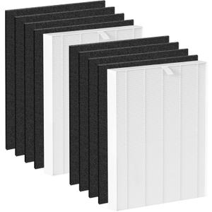 D360 True HEPA Replacement Filter D3 Compatible with Winix D360 Air Cleaner Purifier, Compare to Part Number 1712-0101-02, 2 x True HEPA Filters & 8 x Activated Carbon Filters