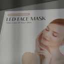 LED Face Mask Light Therapy, Red Light Therapy Mask with 7 Colors, 850nm Infrared & Red Light Therapy for Face, Portable Anti-Aging Skin Rejuvenation Tool with Timer for Home Use (White)