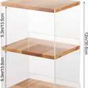 Rainmae CD Holder Desk Rack Organizer, Wooden CD Holder Stand, CD Storage Rack, Game Disc Display CD Organizer Desk Stand Protection Storage Cube, Fit for Theatre Room Collectibles Holds 40 CD Case