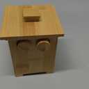 Bits and Pieces Wooden Puzzle Box Bamboo Tower Design Puzzle Box with Hidden Compartment Brainteaser, Solution Included