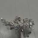 JEAIRTS Crystal Hair Comb Silver Bridal Pearl Headpiece Wedding Hair Accessories for Women
