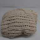 Amlie Home Chunky Knit Throw Blanket for Couch, Soft Chenille Crochet Blanket for Sofa, 50"x60", Beige