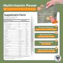 Vitanergy Multivitamin Women Gummies with Vitamin D3 K2, 16 Essential Vitamins and Minerals, Bone, Heart and Immune Support, Vegan, Sugar-Free, Mango Orange Flavor, Portable Pouch, Made in USA, 60 Ct