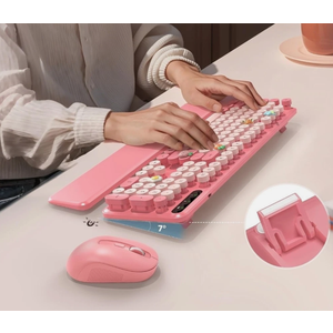 KC302 Pink Wireless Keyboard and Mouse Combo