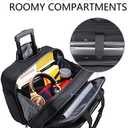 KROSER Rolling Laptop Bag Premium Wheeled Briefcase Fits Up to 17.3 Inch Laptop Overnight Roller Case Computer Bag with RFID Pockets for Travel/Business/Men/Women-Black