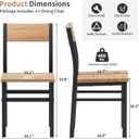 MECHYIN Light Brown Dining Chairs Set of 4, Farmhouse Kitchen Room Chairs
