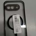 for Google Pixel 9A Case, Compatible with MagSafe, Transparent Slim Shockproof Cover with Screen Protector, Anti-Fingerprint and Anti-Scratch Bumper for Pixel 9A, Black