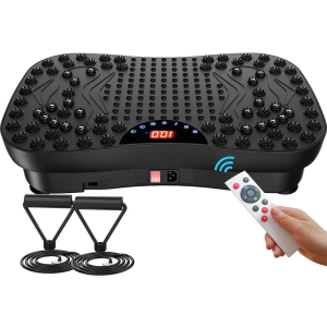 AXV Vibration Plate Exercise Machine Whole Body Workout Portable Mini Vibrate Fitness Platform Lymphatic Drainage Machine for Weight Loss Shaping Toning Wellness Home Gyms Workout (Mini)