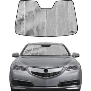 Windshield Sun Shade for Acura TLX 2015-2020,Front Window Sunshade Shield,2-in-1 Reflective Sun Shade,Silver for Summer, Black for Winter (AstraGuard)