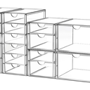 Acrylic Makeup Organizer with 17 Drawers, 4 Pack Clear Storage Drawers, Bathroom Makeup Organizer for Palettes, Cosmetic, and Beauty Supplies, Ideal for Vanity, Cabinet, Desk Organization