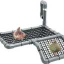 Fhiny Hanging Turtle Basking Platform, Plastic Turtle Dock Basking Area with Climbing Ramp Height Adjustable Tortoise Floating Dock Tortoise Tank Accessories Decor for Lizard Gecko Hermit Crab