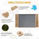 Puzzle Board 1000 Pieces with Large Drawers & Cover Mat 360° Rotating Puzzle Table –None-Slip Felt Surface Portable 30" x 22" Jigsaw Table for Organized Puzzling – Ideal for 1000PcsPuzzles
