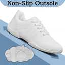 Girls White Cheerleading Shoes Lightweight Competition Tennis Shoes Women Hip Hop Gymnastics Dance Sneakers (9.5 Toddler)