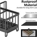 BSHG King Black Sponge Holder for Kitchen Sink, Sink Caddy Organizer with High Brush Holder, Kitchen Countertop Organizers and Storage Essentials,rustproof Stainless Steel(1Sink Caddy + 2 Sponges)