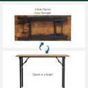 Frylr Small Folding Computer Desk – Portable 43.3 Inch Foldable Laptop Table, Collapsible and Compact for Easy and Fast Setup, Lightweight for Small Spaces, Home Craft and Study Use, Rustic Brown