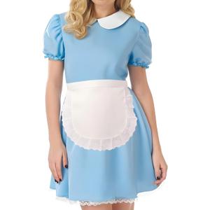White Cosplay Waist Apron - Fluffy Tight Clothing, Accessory for Maid Costume, Half Apron for Girls and Kids