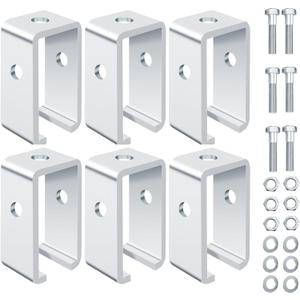Channel Trolley Track Hanger Bracket for Unistrut Strut Channel,All 1-5/8" Strut Channel Heavy-Duty Track Intermediate Support Hanger Track Intermediate Support Hanger (6 Pcs Set)