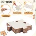 Seenelling 50 Pcs 6x6 Inch Large Blank Wooden Puzzle Pieces for Crafts DIY Make Your Own Puzzle to Draw on Unfinished Large Jigsaw DIY Arts and Crafts Projects and Gift