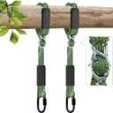 2-Pack 5ft Tree Swing Hanging Straps,800 LB Capacity Adjustable Nylon Heavy Duty Swing Ropes with Safer Lock Snap Carabiner for Hammock, Swing, Outdoor Camping and Aerial Yoga