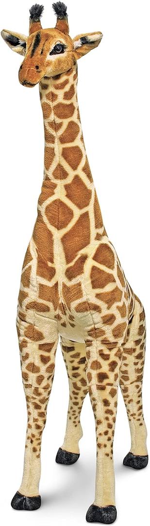 Melissa & Doug Giant Giraffe Stuffed Animal, Lifelike Plush Toy Stands Over 4-Feet Tall, Surface Washable Pretend Play Toddler Toys for Girls & Boys 3+