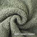 FUTEI Sage Green Throw Pillow Covers 24x24 Inch Set of 2,Furry Faux Fur Teddy Boucle Textured Cushion Covers,Soft Fluffy European Pillow Shams,Home Decor for Couch Bed Living Room Office Car