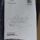 GarveeLife Retractable Awning, Waterproof Patio Awning, Sun Shade Awning with Manual Crank Handle, Aluminum Frame, 280 g/ Polyester Fabric, for Deck, Porch, Balcony (Blue, 13'x10')