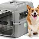 Petmate Sky Kennel - For Air and Travel, Airline Compliant Dog Crate for Pets up 15-30 lbs, Heavy Duty Dog Kennel, Made in the USA- 28 Inches