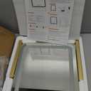 Gold Vanity Mirror with Lights 15"13", Led Makeup Mirror, Lighted Makeup Mirror with 3 Color Dimmable Lights, Smart Touch Screen Control, 360Rotation