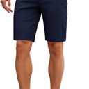GINGTTO Mens Slim Fit Shorts 9" Inseam Stretch Chino Short Pants (36, Navy Blue-1)