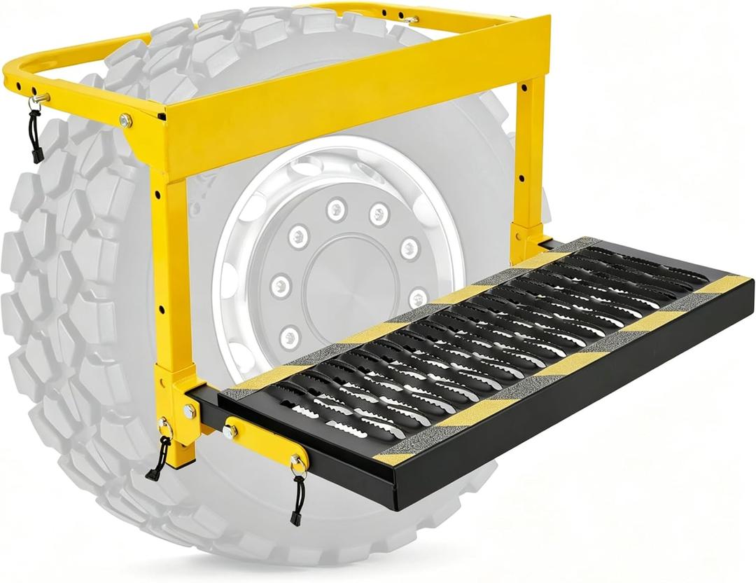 Heavy-Duty Folding Tire Step,Fits 8–12" Wide Tires