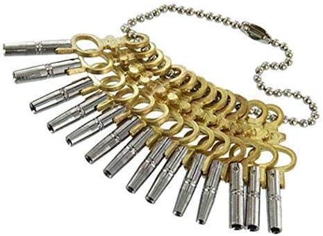 Brass Blessing Clock Winding Key (14 pcs Set for Pocket Watch Winding Keys (5022))