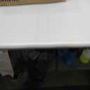 ABHENG Multifunctional Rectangle Vanity Chair with Storage, Velvet Footstool & Footrest, Anti-Slip Iron Base Dressing Stool for Makeup Room, Bedroom, Living Room,15.75"x10"x17.13", White, ASND53W